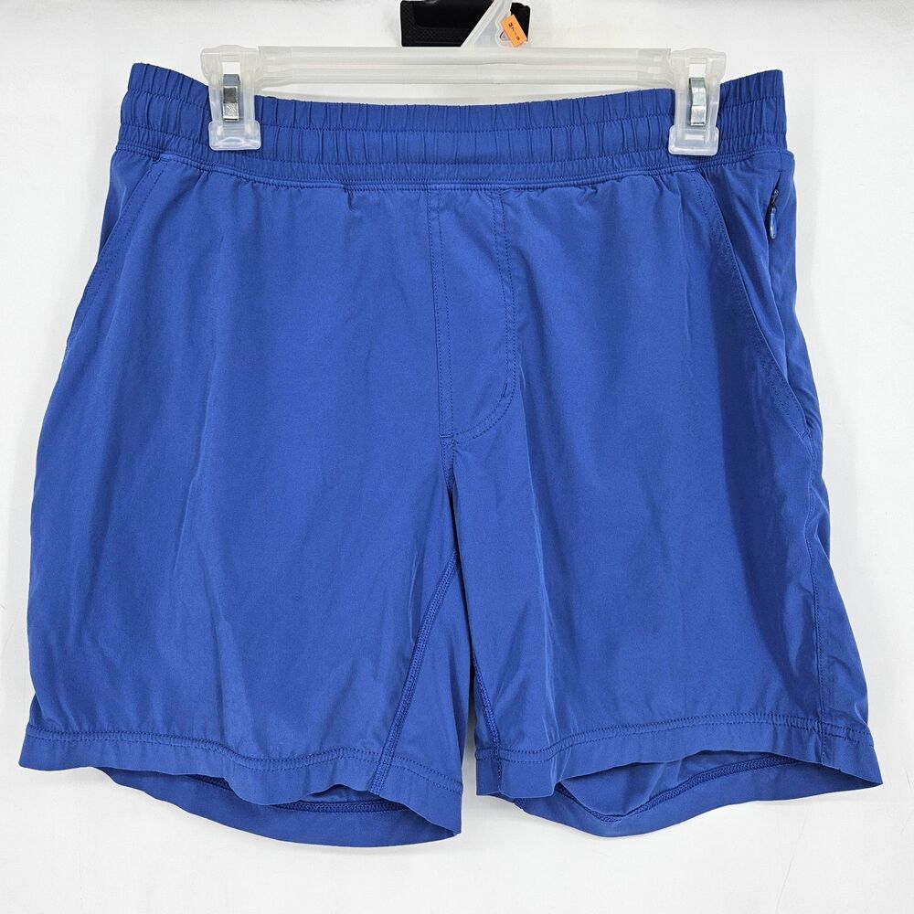 Rhone Shorts Mens‎ Small Mako Athletic Workout Performance Gym Blue FLAWS